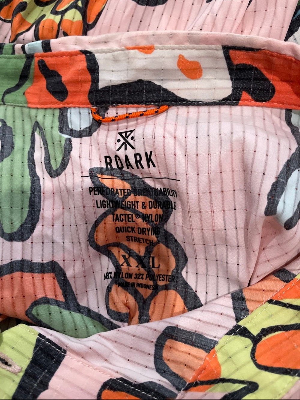Roark bless up, multicolor, print button-down shirt men’s size XXL - Picture 3 of 3